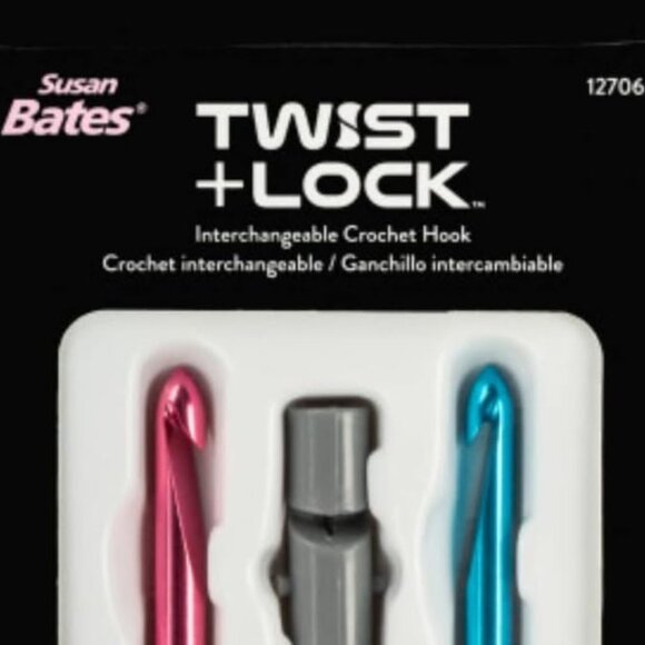 Susan Bates Twist+Lock Interchangeable Crochet Hook Heads - 2-Sets (H/I & J/K) - Picture 3 of 3